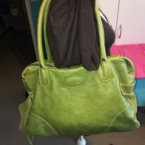 Sophia C. leather &suede shoulder bag w/bow detail